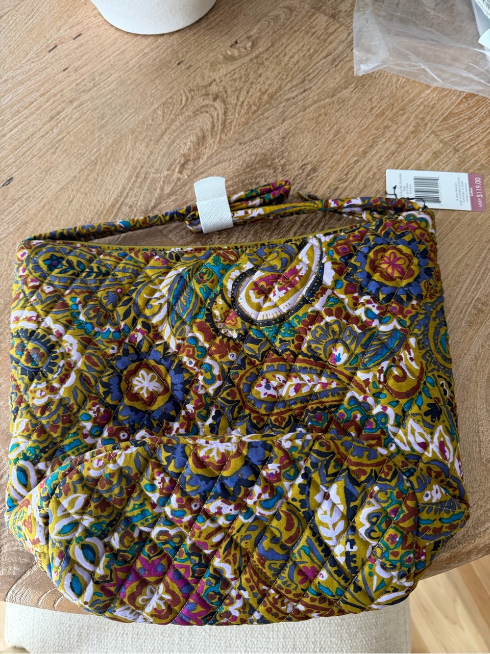 Vera Bradley slouchy bucket shoulder bag